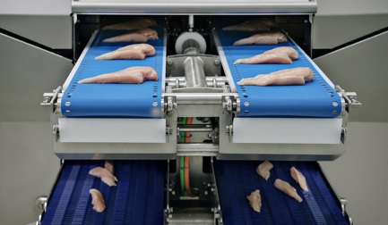 Corte en porciones y clasificación para servir al mercado alemán