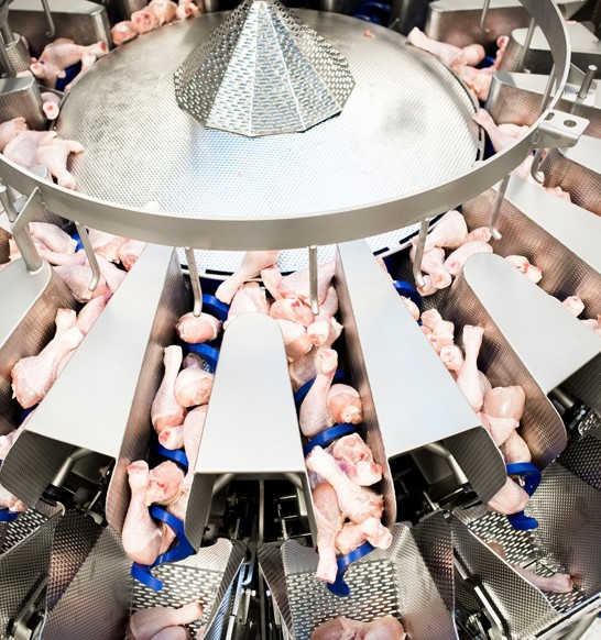 Multihead Weigher Poultry Drumstick Batching