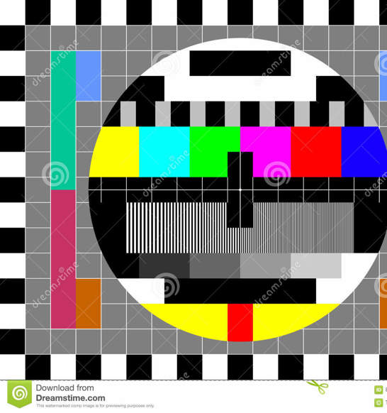 Tv Test Image Card Rainbow Multi Color Bars Geometric Signals Retro Hardware S Minimal Pop Art Print Suitable 89603663